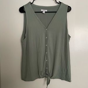 NINE WEST Sage Green Top L